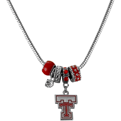 College Fashion Crystal Texas Tech University Logo Charms Natalya Necklace