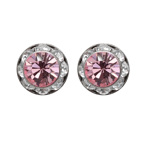 7mm Cubic Zirconia Crystal 1/2" Post Earrings