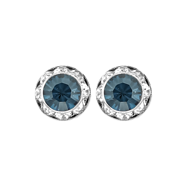 7mm Cubic Zirconia Crystal 1/2" Post Earrings