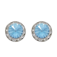 10mm Cubic Zirconia Crystal 1/2" Post Earrings