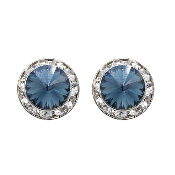 10mm Cubic Zirconia Crystal 1/2" Post Earrings
