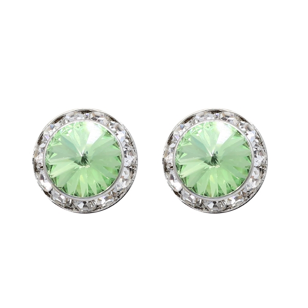 10mm Cubic Zirconia Crystal 1/2" Post Earrings