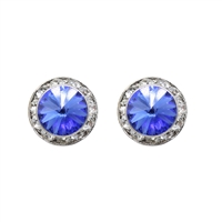 10mm Cubic Zirconia Crystal 1/2" Post Earrings