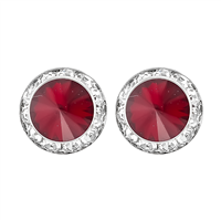 10mm Cubic Zirconia Crystal 1/2" Post Earrings