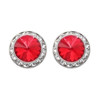 13mm Cubic Zirconia Crystal 1/2" Post Earrings