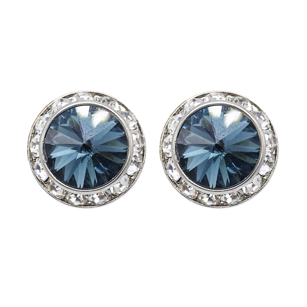 13mm Cubic Zirconia Crystal 1/2" Post Earrings