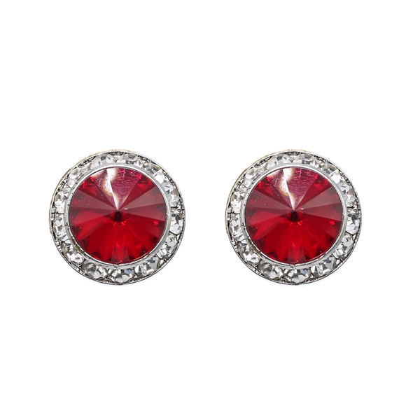 13mm Cubic Zirconia Crystal 1/2" Post Earrings