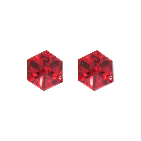 Fashion Sparkling 0.8mm Hyacinth Crystal Cube Stud Earrings