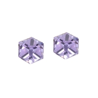 Fashion Sparkling 0.8mm Tanzanite Crystal Cube Stud Earrings