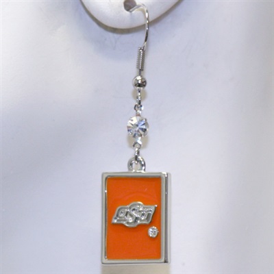 Square Dangle Earrings Oklahoma State Cowboys