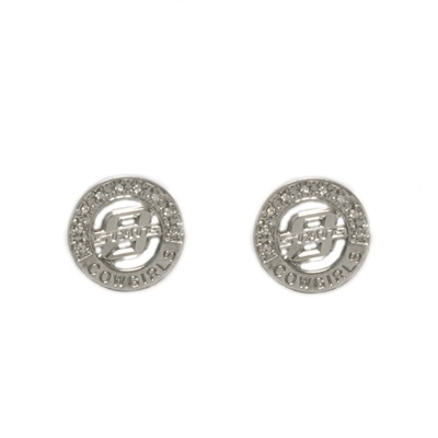 OKLAHOMA STATE 413 | Silver Studded Circle Earrings