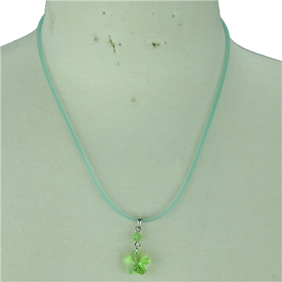 CRYSTAL FLOWER NECKLACE | GREEN