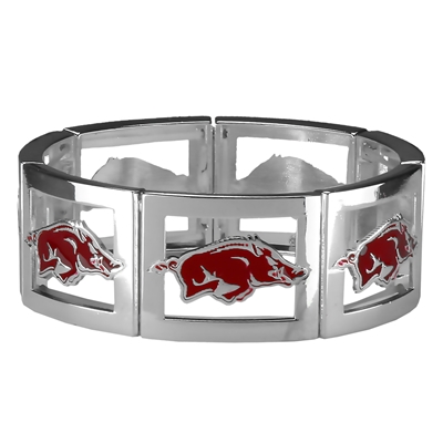 Square Stretch Razorbacks Silver Jewelry