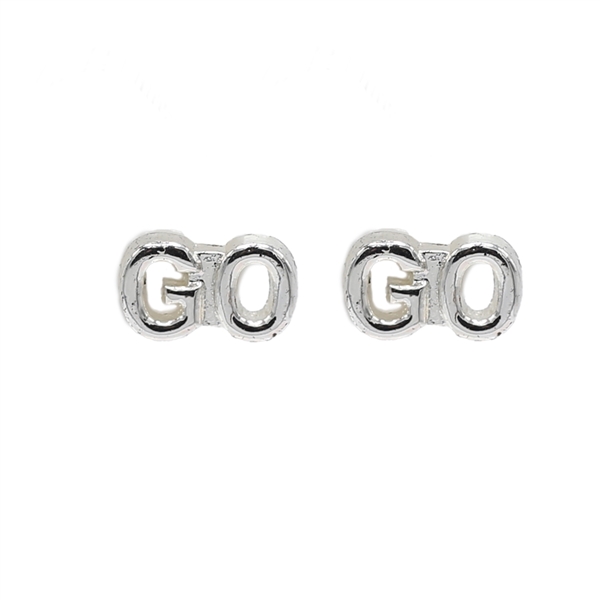 Stylish & Simple Silver Rounded Go Stud Earrings