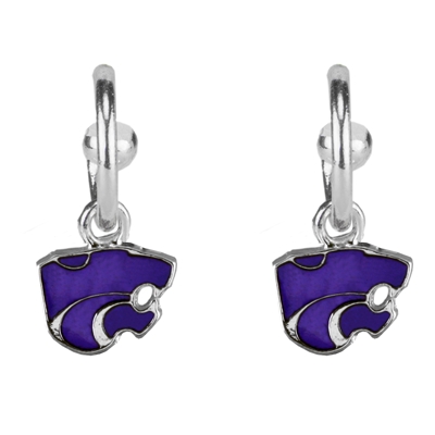 College Fashion Kansas State University Logo Charms Post Dangle Emma Earrings