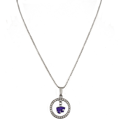 KANSAS STATE 620 | Studded Hoop & Dangle Logo