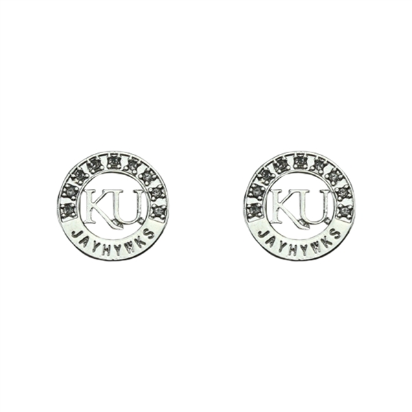 KANSAS 413 | Silver Studded Circle Earrings