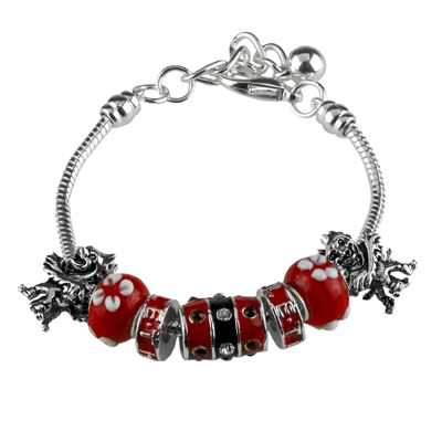 U of L Cardinals Bead Bracelet Jewelry Mascot
