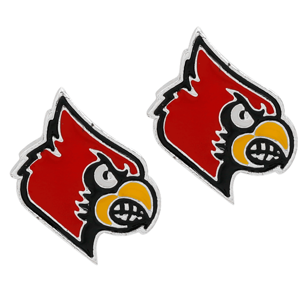 College Fashion University of Louisville Logo Charms Stud Elise Earrings