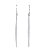 Stylish Matte Gold Hammered Dagger Threader Drop Earrings