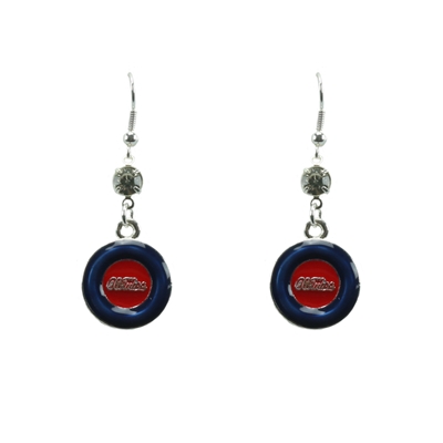 Silver Ole Miss Earrings