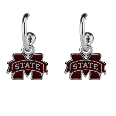 College Fashion Mississippi State University Logo Charms Post Dangle Emma Earrings