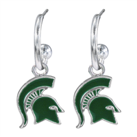 College Fashion Michigan State University Logo Charms Post Dangle Emma Earrings