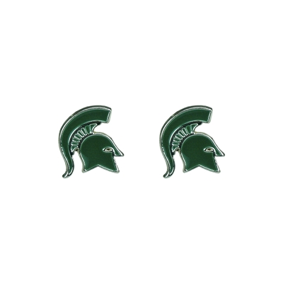 College Fashion Michigan State University Logo Charms Stud Elise Earrings