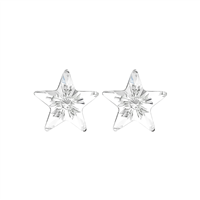 3/8"  Crystal Clear Starburst Earrings