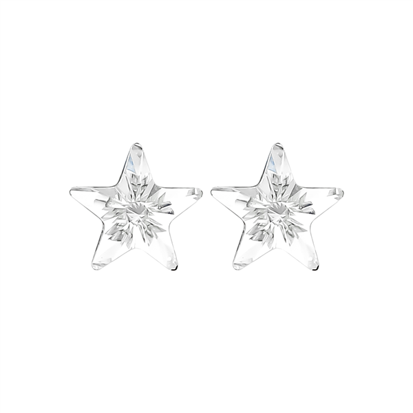 3/8"  Crystal Clear Starburst Earrings