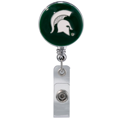 College Fashion Michigan State University Retractable ID Larry Lanyard Badge Reel