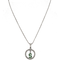 MICHIGAN STATE 620 | Studded Hoop & Dangle Logo