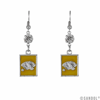 Square Dangle Earrings Missouri Tigers