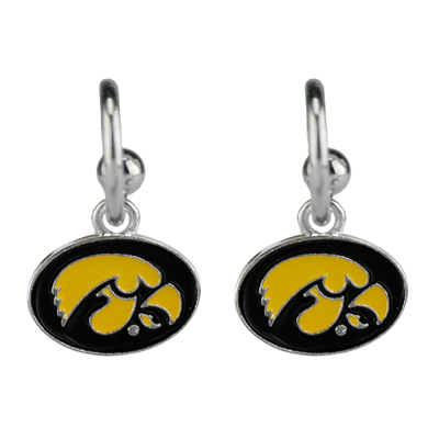 College Fashion University of Iowa Logo Charms Post Dangle Emma Earrings