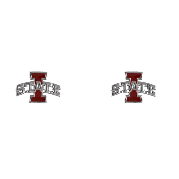 College Fashion Iowa State University Logo Charms Stud Elise Earrings