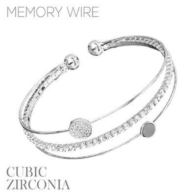 Cubic Zirconia Crystal Asymmetrical Bracelet