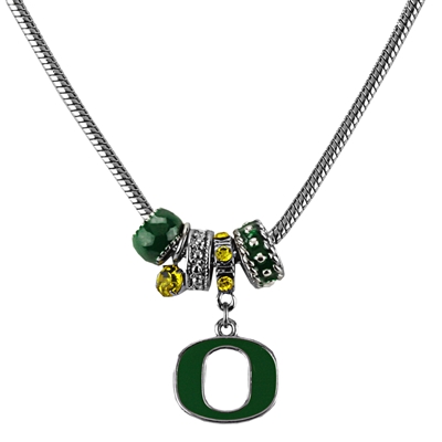 College Fashion Crystal University of Oregon Logo Charms Natalya Necklace