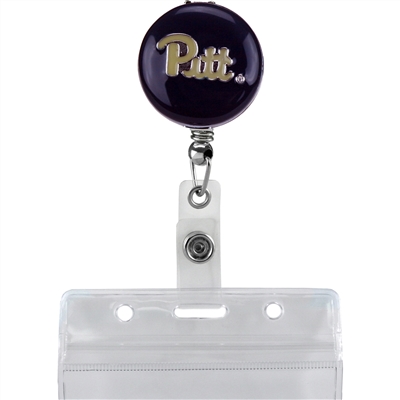 College Fashion University of Pittsburgh Retractable ID Larry Lanyard Badge Reel