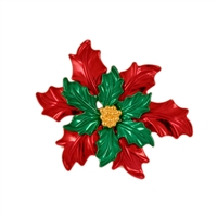 Poinsettia Pin Brooch