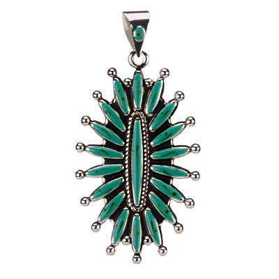 Turquoise Spike Pendant