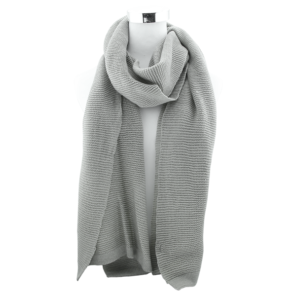 Fashionable & Stylish Cozy Textured Thick Solid Gray Scarf