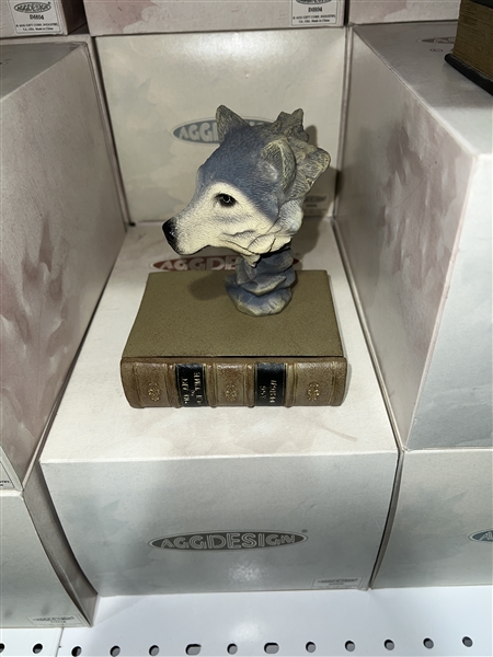 Wolf Head AGG Design Sculptured Trinket Book Box