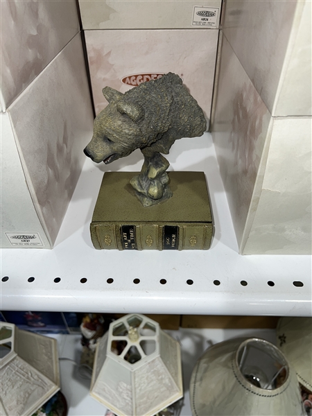 Bear Head AGG Design Sculptured Trinket Book Box
