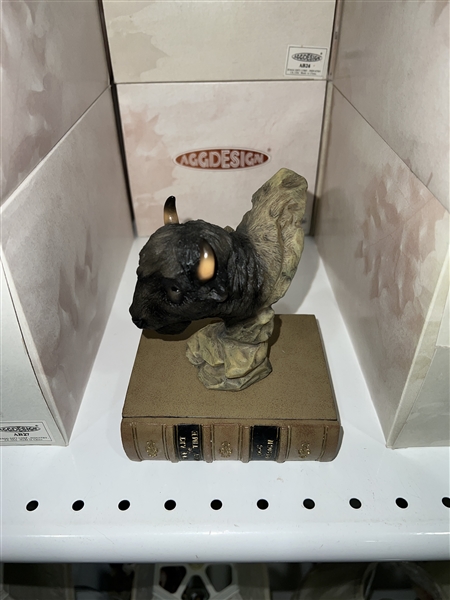 Buffalo Head AGG Design Sculptured Trinket Book Box