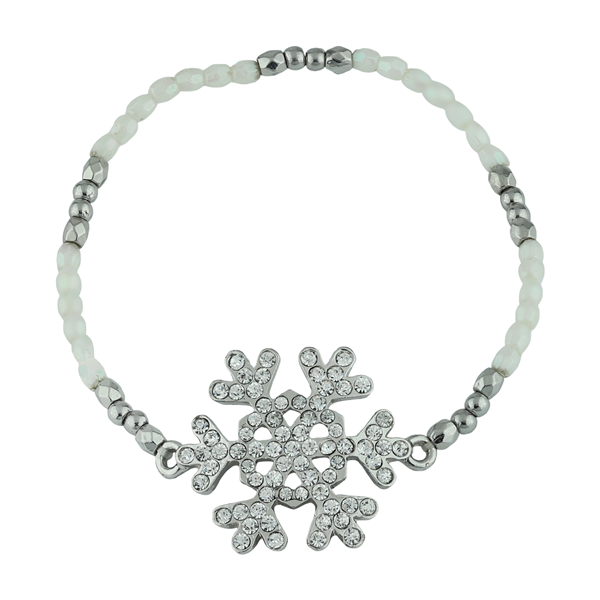 THE CRYSTAL SNOWFLAKE STRETCH BRACELET