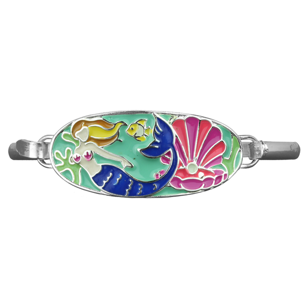 Colorful Mermaid Charm Bangle Bracelet