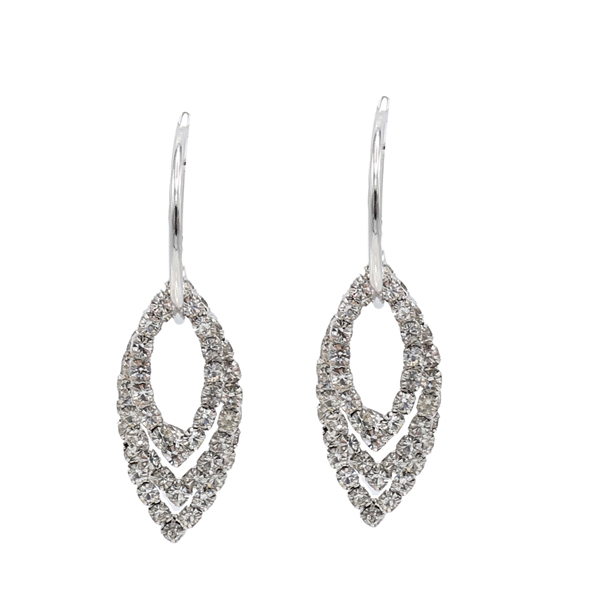 Fashion Stylish Sparkling Diamond Crystal Hoop Earrings