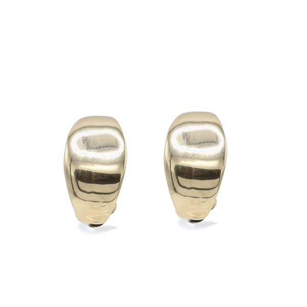 Small Chic Smooth Gold Clip-On Earrings