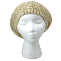 Ivory Knitted Pom Beret