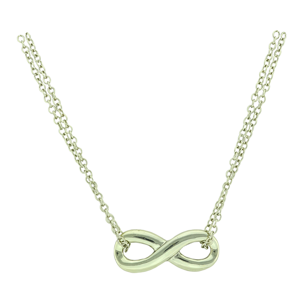Stylish Fashionable Infinity Gold Double Chain Necklace